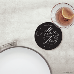 Golden Afternoon: Wedding Drink Coaster