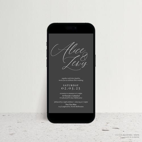 Golden Afternoon: Digital Wedding Invitation
