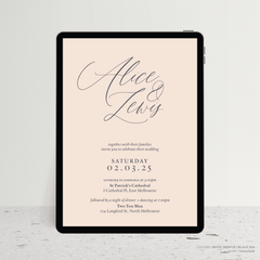 Golden Afternoon: Digital Wedding Invitation