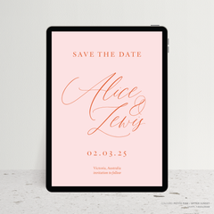 Golden Afternoon: Digital Wedding Save The Date