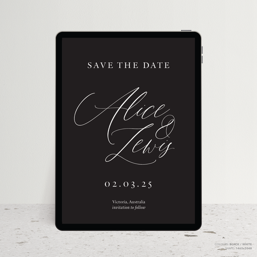 Golden Afternoon: Digital Wedding Save The Date