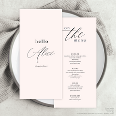 Golden Afternoon: Wedding Menu Card