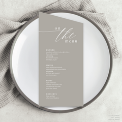 Golden Afternoon: Wedding Menu Card