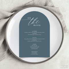 Golden Afternoon: Wedding Menu Card