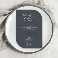 Golden Afternoon: Wedding Menu Card