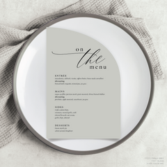 Golden Afternoon: Wedding Menu Card