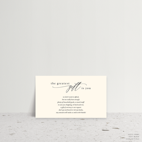 Golden Afternoon: Wedding Note Card