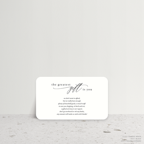 Golden Afternoon: Wedding Note Card