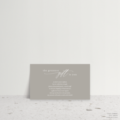 Golden Afternoon: Wedding Note Card