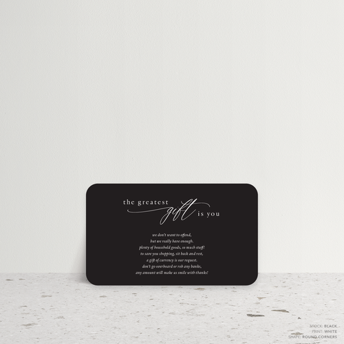 Golden Afternoon: Wedding Note Card