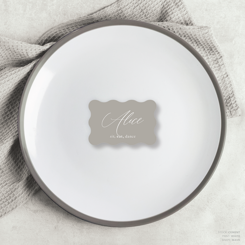 Golden Afternoon: Wedding Place Card