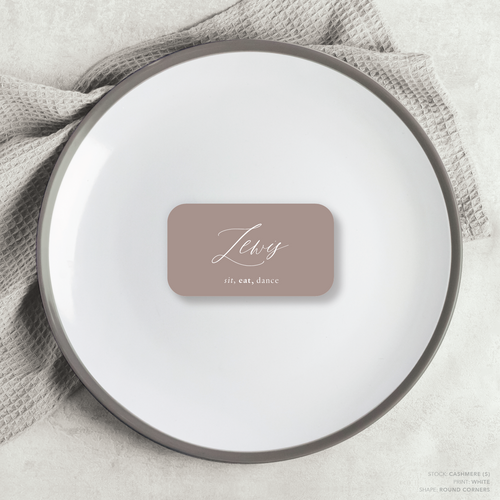 Golden Afternoon: Wedding Place Card