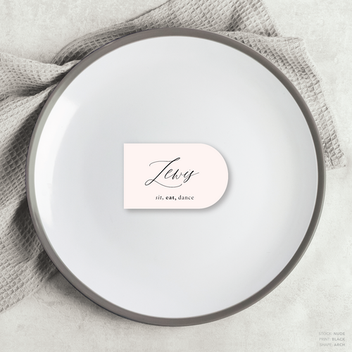 Golden Afternoon: Wedding Place Card