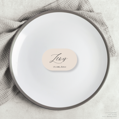 Golden Afternoon: Wedding Place Card