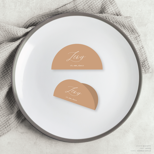 Golden Afternoon: Wedding Place Card