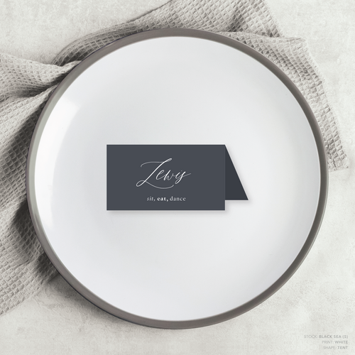 Golden Afternoon: Wedding Place Card