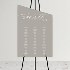 Golden Afternoon: Wedding Seating Chart