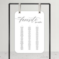 Golden Afternoon: Wedding Seating Chart