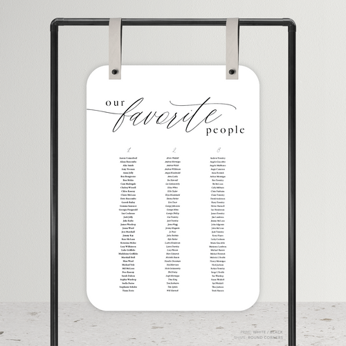 Golden Afternoon: Wedding Seating Chart