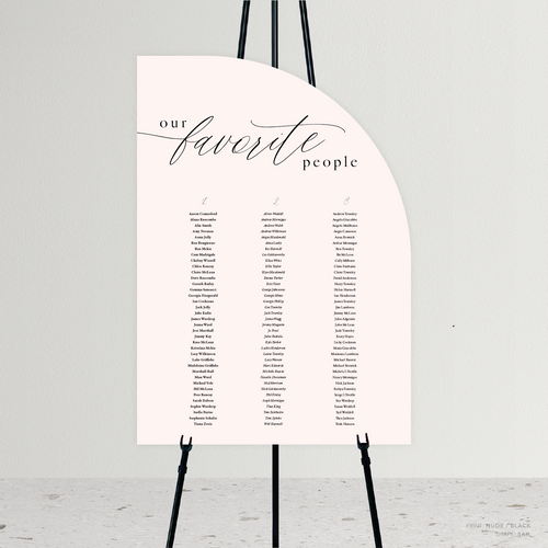 Golden Afternoon: Wedding Seating Chart