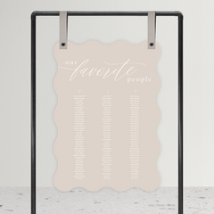 Golden Afternoon: Wedding Seating Chart