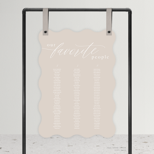 Golden Afternoon: Wedding Seating Chart