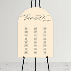 Golden Afternoon: Wedding Seating Chart