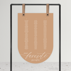 Golden Afternoon: Wedding Seating Chart