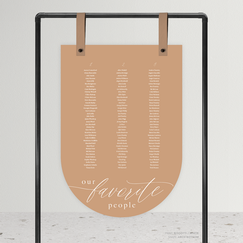 Golden Afternoon: Wedding Seating Chart