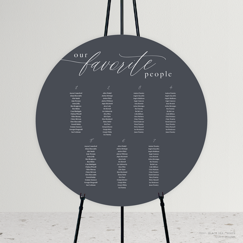 Golden Afternoon: Wedding Seating Chart