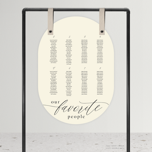 Golden Afternoon: Wedding Seating Chart