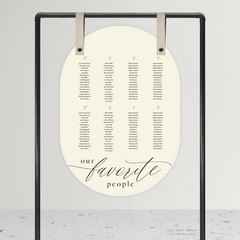 Golden Afternoon: Wedding Seating Chart