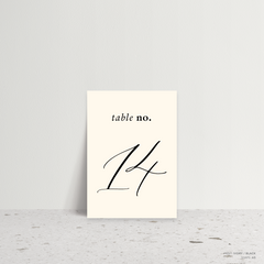 Golden Afternoon: Wedding Table Number