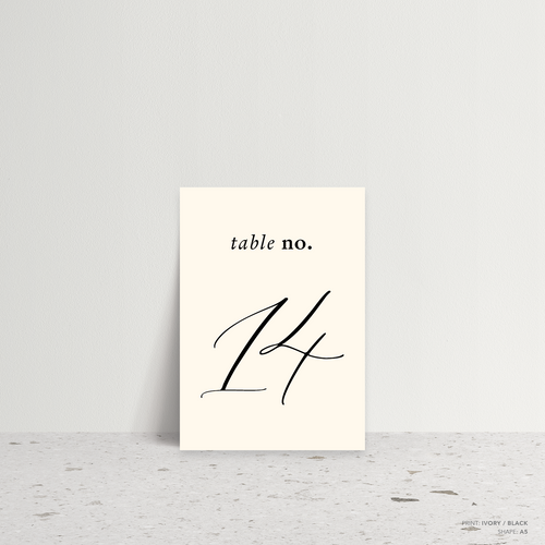 Golden Afternoon: Wedding Table Number