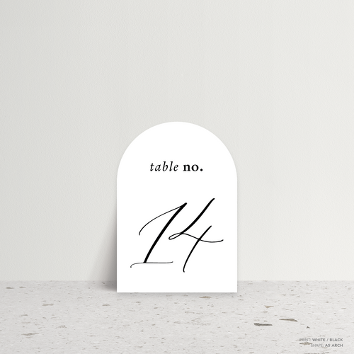 Golden Afternoon: Wedding Table Number