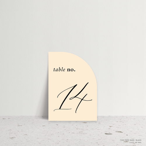 Golden Afternoon: Wedding Table Number