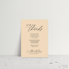 Golden Afternoon: Wedding Thank You Card