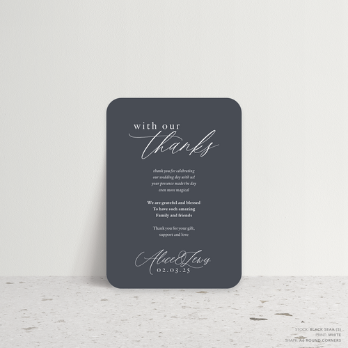 Golden Afternoon: Wedding Thank You Card