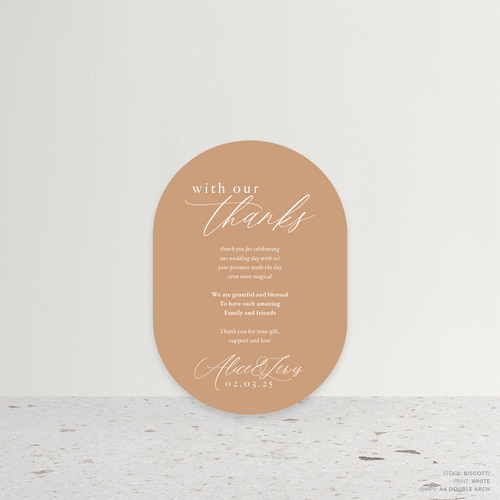 Golden Afternoon: Wedding Thank You Card