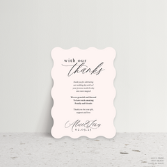 Golden Afternoon: Wedding Thank You Card