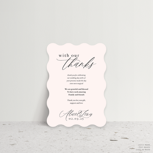 Golden Afternoon: Wedding Thank You Card