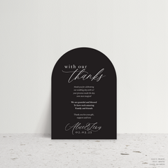 Golden Afternoon: Wedding Thank You Card