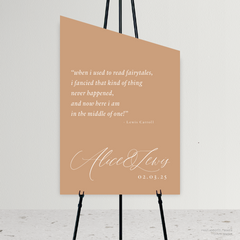 Golden Afternoon: Wedding Welcome Quote Sign