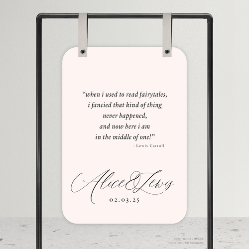 Golden Afternoon: Wedding Welcome Quote Sign