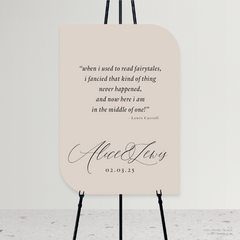 Golden Afternoon: Wedding Welcome Quote Sign
