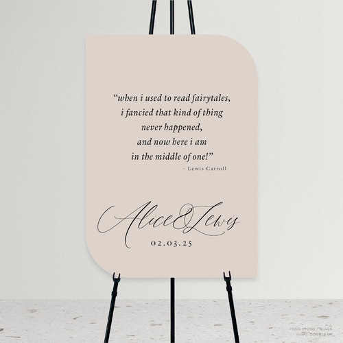 Golden Afternoon: Wedding Welcome Quote Sign