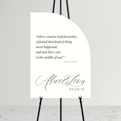 Golden Afternoon: Wedding Welcome Quote Sign