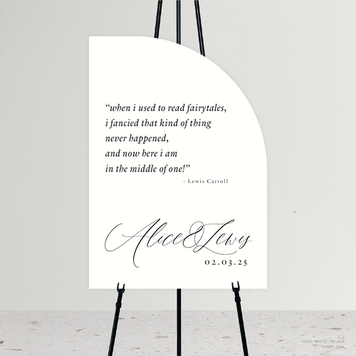 Golden Afternoon: Wedding Welcome Quote Sign