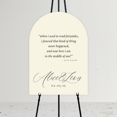 Golden Afternoon: Wedding Welcome Quote Sign