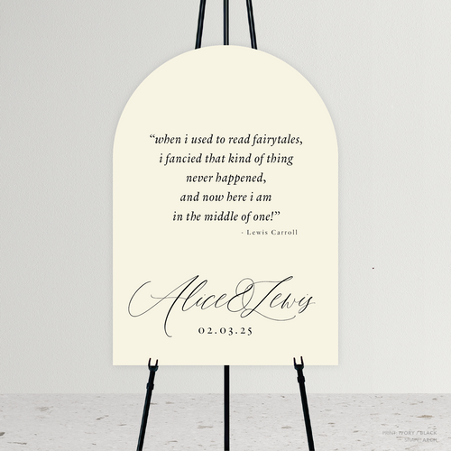 Golden Afternoon: Wedding Welcome Quote Sign